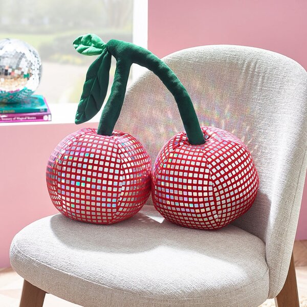 Plišani ukrasni jastuk 25x30 cm Disco Cherries – Catherine Lansfield