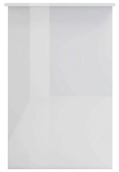 Radni stol visoki sjaj bijeli 100x50x76 cm konstruirano drvo - Visoko sjajno bijela Visoko sjajno bijela