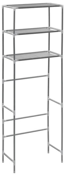 Stalak za pohranu iznad toaleta s 3 razine srebrni 53x28x169 cm - Srebrno 53 x 28 x 169 cm Srebrno 53 x 28 x 169 cm