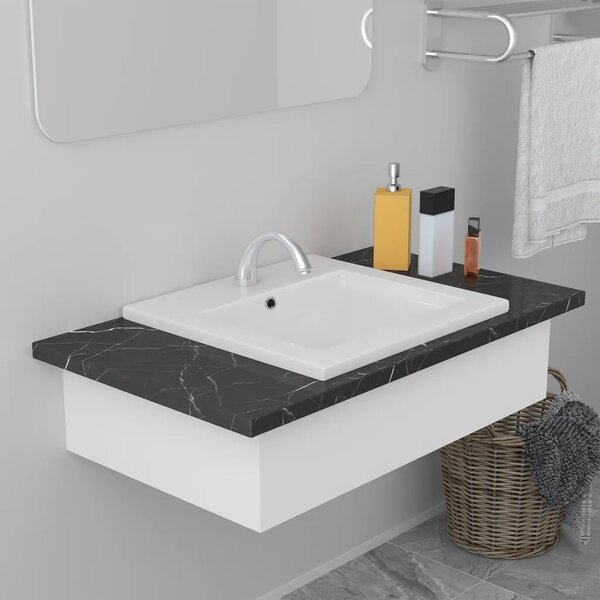 Ugradbeni Lavabo - Umivaonik 42 x 39 x 18 cm keramički bijeli - 42 x 39 x 18 cm 42 x 39 x 18 cm