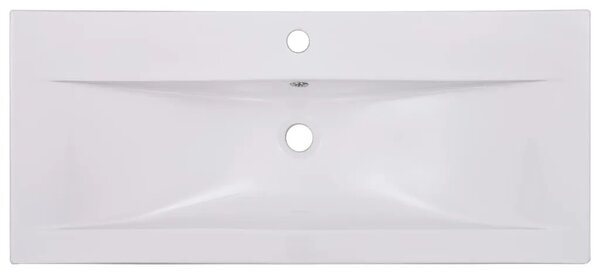 Ugradbeni Lavabo - Umivaonik 91 x 39 5 x 18 5 cm keramički bijeli - 91 x 39.5 x 18.5 cm 91 x 39.5 x 18.5 cm