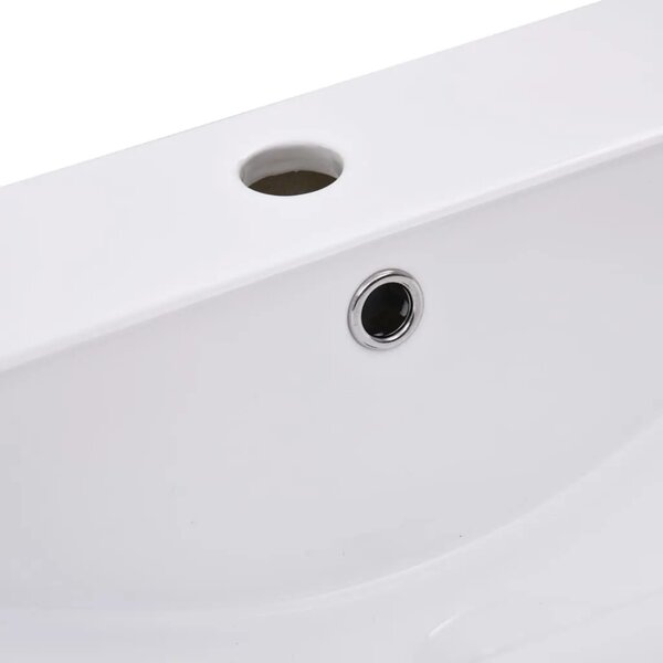 Ugradbeni Lavabo - Umivaonik 91 x 39 5 x 18 5 cm keramički bijeli - 91 x 39.5 x 18.5 cm 91 x 39.5 x 18.5 cm
