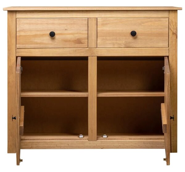 Komoda od masivne borovine 93 x 40 x 80 cm asortiman Panama - Smeđa 1 Smeđa