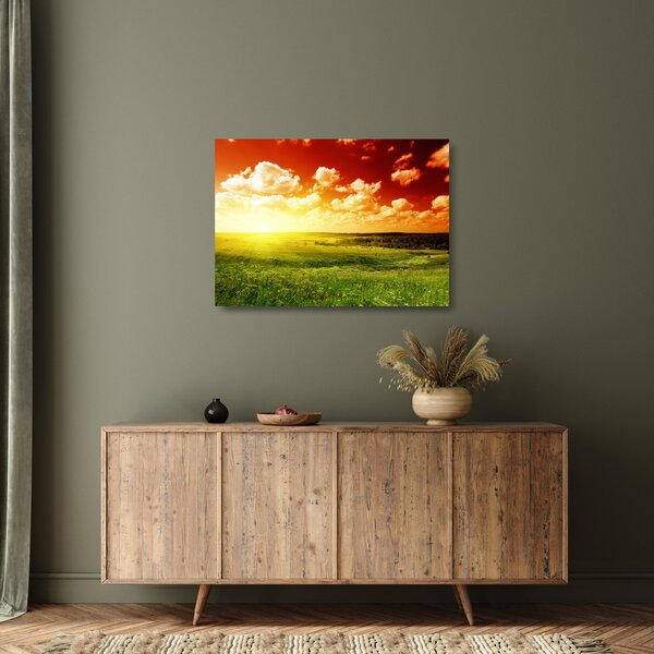 Staklena slika ljetne livade (70x50 cm)