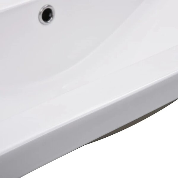 Ugradbeni Lavabo - Umivaonik 91 x 39 5 x 18 5 cm keramički bijeli - 91 x 39.5 x 18.5 cm 91 x 39.5 x 18.5 cm