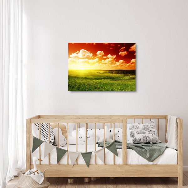 Staklena slika ljetne livade (70x50 cm)