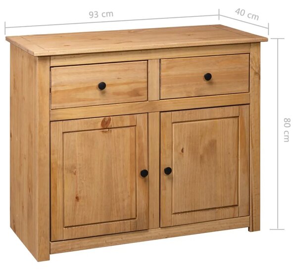 Komoda od masivne borovine 93 x 40 x 80 cm asortiman Panama - Smeđa 1 Smeđa