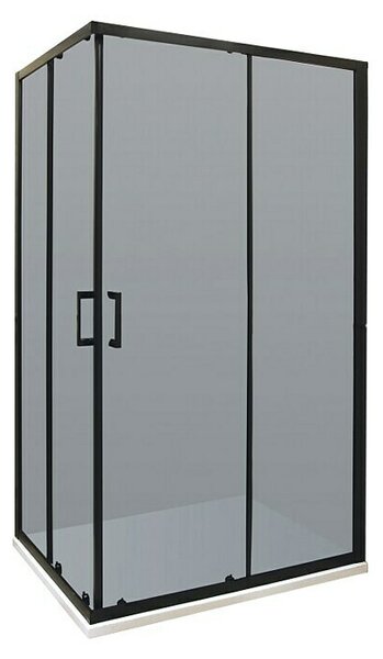 Aquaart Kutna tuš kabina Black (D x Š x V: 80 x 100 x 195 cm, Boja profila: Crne boje)