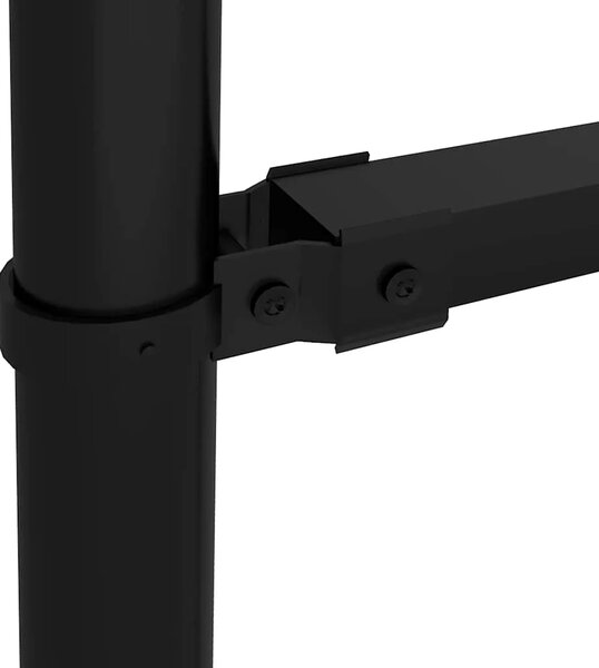 Vrtna ograda s vrhom koplja Čelik 504x125 cm Crna - Crna 1 504 cm 100-125 cm