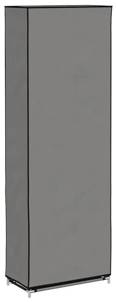Ormarić za cipele s pokrovom od tkanine 57 x 29 x 162 cm sivi - Siva 1 1 1
