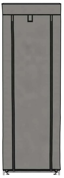 Ormarić za cipele s pokrovom od tkanine 57 x 29 x 162 cm sivi - Siva 1 1 1