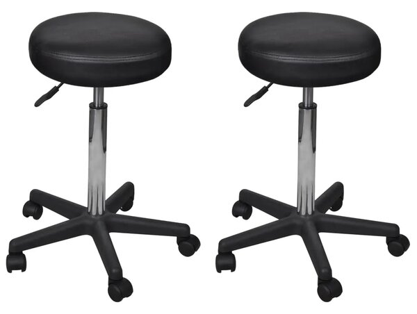 Uredski stolci od umjetne kože 2 kom crni 35 5x84 cm - Crna 2 Crna 2