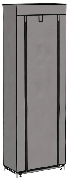 Ormarić za cipele s pokrovom od tkanine 57 x 29 x 162 cm sivi - Siva 1 1 1