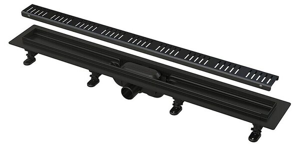 Podna tuš kanalica APZ10BLACK (Plemeniti čelik, 65 cm, Crna)