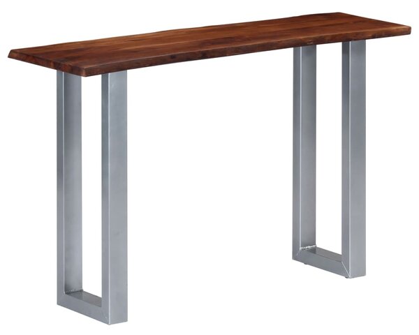 VidaXL Konzolni stol od bagremovog drva i željeza 115 x 35 x 76 cm