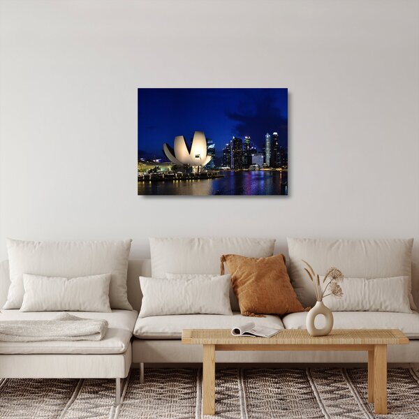 Staklena slika Singapura noću (70x50 cm)