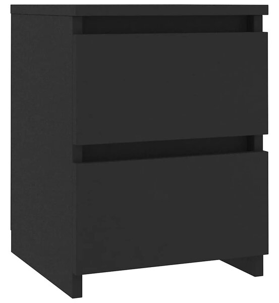 Noćni ormarići 2 kom crni 30 x 30 x 40 cm od konstruiranog drva - Crna 2 Crna 2