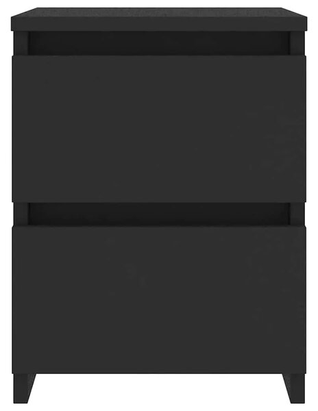 Noćni ormarići 2 kom crni 30 x 30 x 40 cm od konstruiranog drva - Crna 2 Crna 2