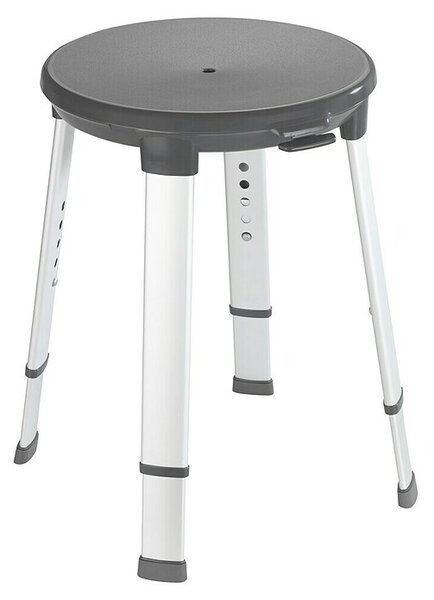 Wenko Secura Premium Stolica za kupaonicu Secura Premium (Podešavanje po visini: 43 cm - 52,5 cm, Opteretivost: 130 kg, Antracit)