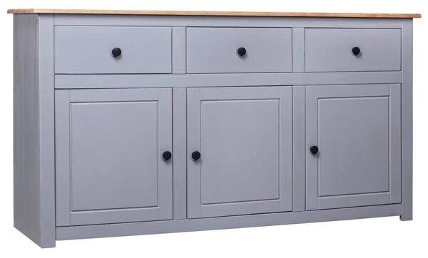 Komoda od masivne borovine siva 135x40x80 cm asortiman Panama - Siva 1 Siva