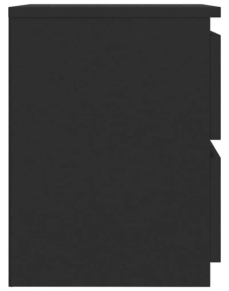 Noćni ormarići 2 kom crni 30 x 30 x 40 cm od konstruiranog drva - Crna 2 Crna 2
