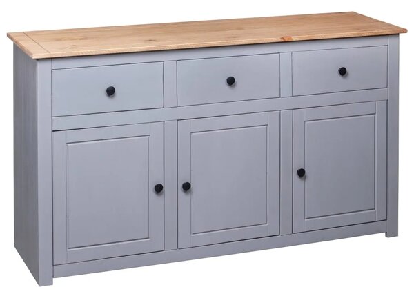 Komoda od masivne borovine siva 135x40x80 cm asortiman Panama - Siva 1 Siva