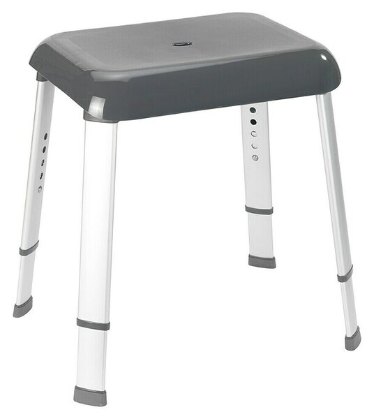 Wenko Secura Premium Stolica za kupaonicu Secura Premium (Podešavanje po visini: 42 cm - 52 cm, Opteretivost: 130 kg, Antracit)