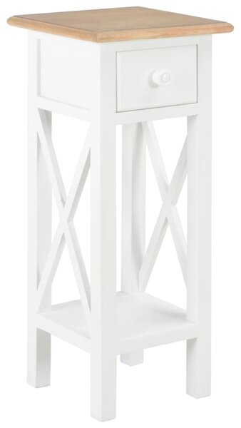 VidaXL 280057 Side Table White 27x27x65,5 cm Wood