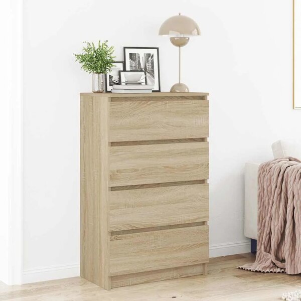 Komoda boja hrasta sonome 60 x 35 x 98 5 cm konstruirano drvo - sonoma hrast 1 Sonoma hrast