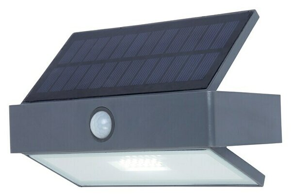 Lutec Solarna vanjska zidna svjetiljka (2 W, D x Š x V: 10,9 x 7,4 x 17,6 cm, Antracit, Bijele boje, IP44)