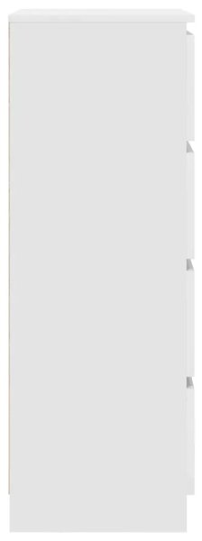 Komoda bijela 60 x 35 x 98 5 cm od konstruiranog drva - Bijela 1 Bijela
