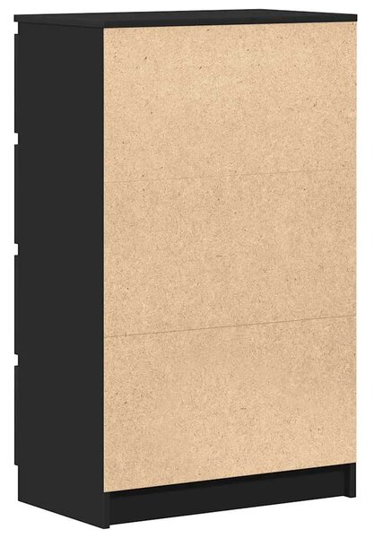 Komoda crna 60 x 35 x 98 5 cm od konstruiranog drva - Crna 1 Crna