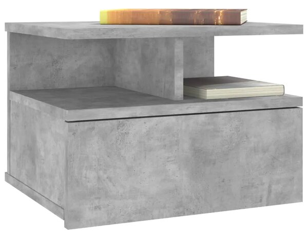 Viseći noćni ormarići 2 kom 40x31x27cm konstruirano drvo - Beton siva 2 Beton siva 2