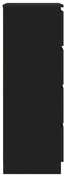 Komoda crna 60 x 35 x 98 5 cm od konstruiranog drva - Crna 1 Crna