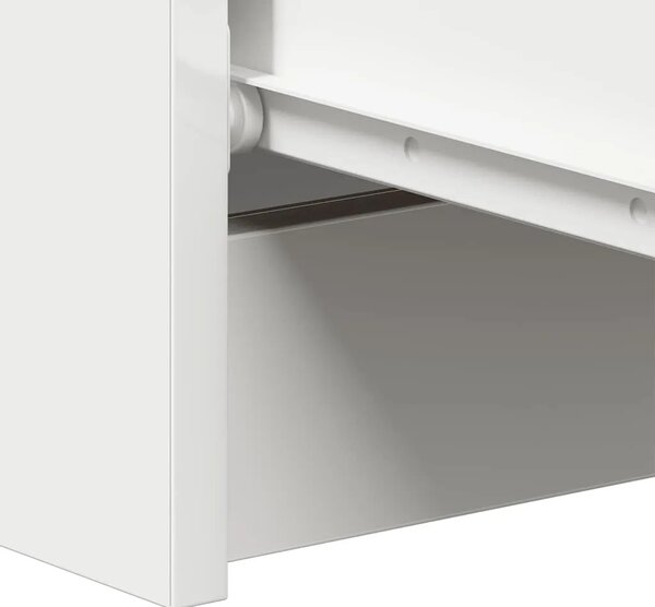 Komoda bijela 60 x 35 x 98 5 cm od konstruiranog drva - Bijela 1 Bijela