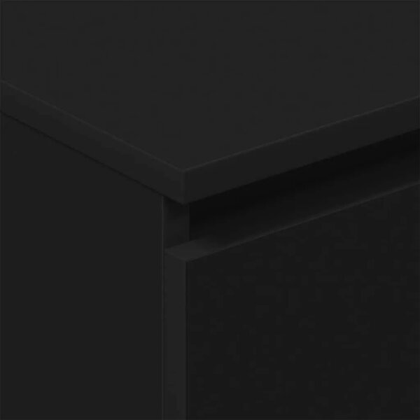 Komoda crna 60 x 35 x 98 5 cm od konstruiranog drva - Crna 1 Crna