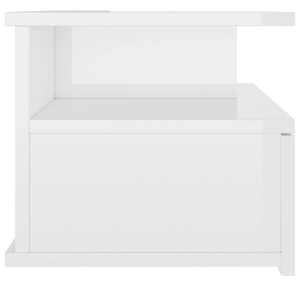Viseći noćni ormarići 2 kom sjajni 40x31x27cm konstruirano drvo - Visoko sjajno bijela 2 Visoko sjajno bijela 2