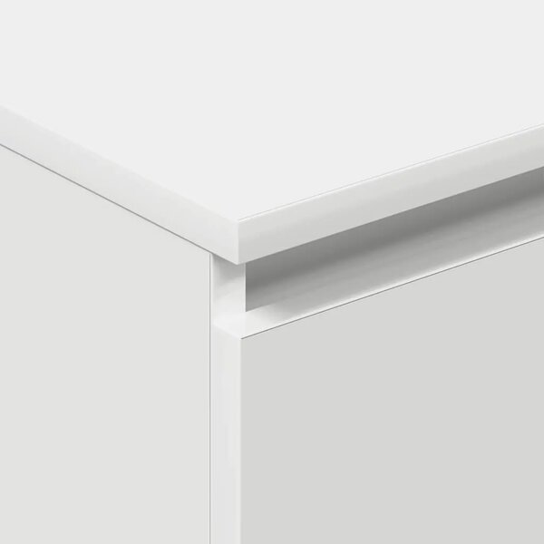 Komoda bijela 60 x 35 x 98 5 cm od konstruiranog drva - Bijela 1 Bijela
