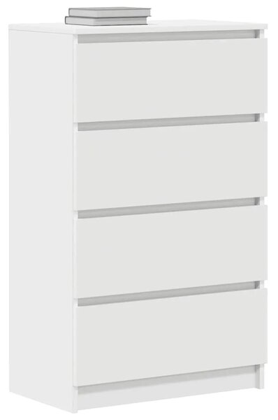 Komoda bijela 60 x 35 x 98 5 cm od konstruiranog drva - Bijela 1 Bijela