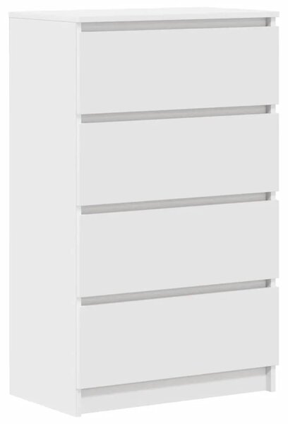 Komoda bijela 60 x 35 x 98 5 cm od konstruiranog drva - Bijela 1 Bijela