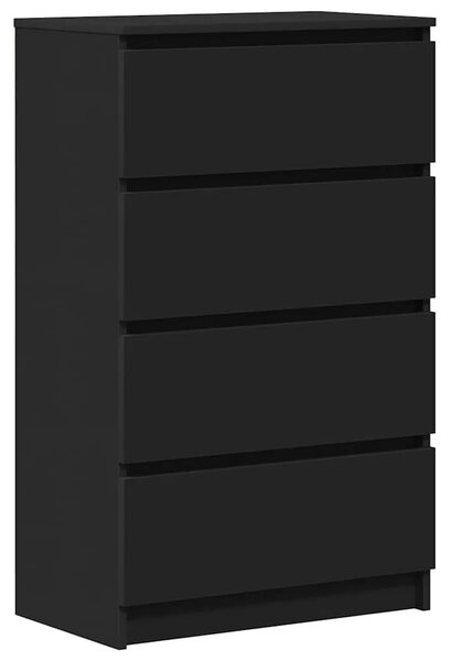Komoda crna 60 x 35 x 98 5 cm od konstruiranog drva - Crna 1 Crna
