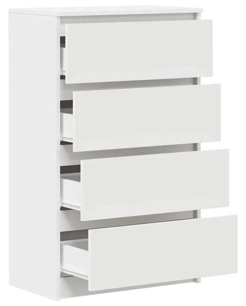 Komoda bijela 60 x 35 x 98 5 cm od konstruiranog drva - Bijela 1 Bijela