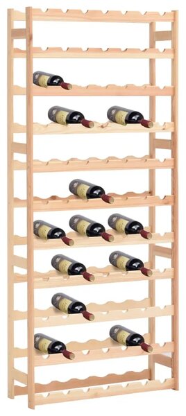Stalak za vino za 77 boca od borovine - Prirodna 1 1 77