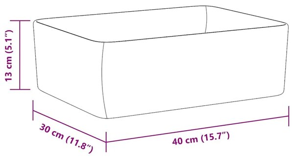 Lavabo - Umivaonik 40 x 30 x 13 cm keramički bijeli - Bijela 40 x 30 x 13 cm Bijela 40 x 30 x 13 cm