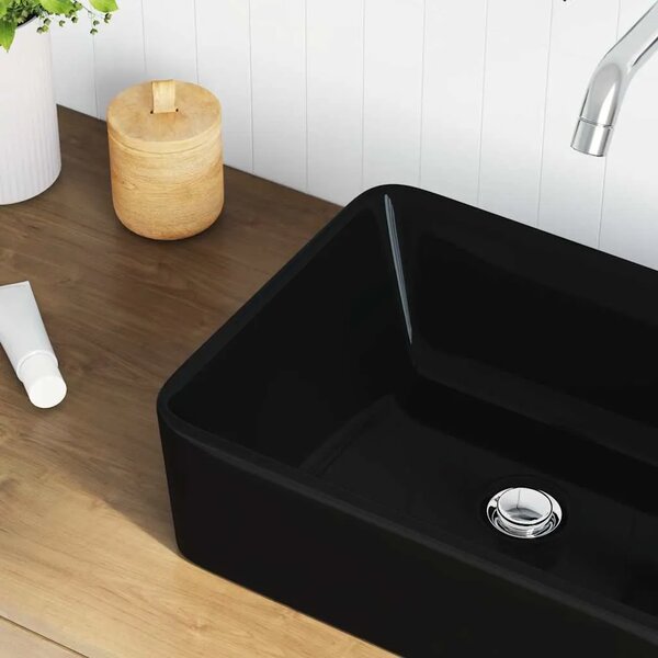 Lavabo - Umivaonik 40 x 30 x 13 cm keramički crni - Crna 40 x 30 x 13 cm Crna 40 x 30 x 13 cm