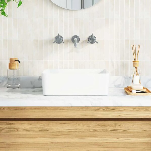 Lavabo - Umivaonik 40 x 30 x 13 cm keramički bijeli - Bijela 40 x 30 x 13 cm Bijela 40 x 30 x 13 cm
