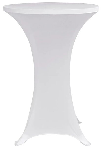Navlaka za stol za stajanje Ø 60 cm bijela rastezljiva 4 kom - Bijela 60 cm 4 Bijela
