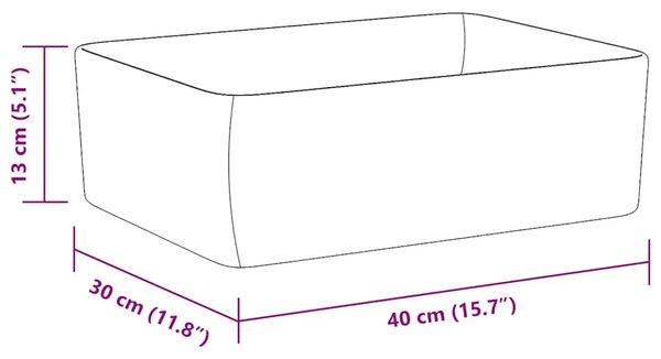 Lavabo - Umivaonik 40 x 30 x 13 cm keramički crni - Crna 40 x 30 x 13 cm Crna 40 x 30 x 13 cm