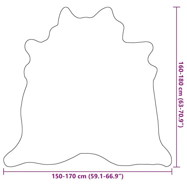 Tepih od prave kravlje kože 150 x 170 cm bež - Bež 150 x 170 cm Bež 150 x 170 cm