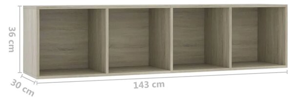 Ormarić za knjige/TV boja hrasta sonome 143 x 30 x 36 cm - sonoma hrast 1 1 Sonoma hrast